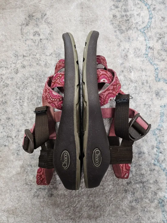 🏕 Chaco Women's Size 7 Pink & Brown Toe Loop Strappy Outdoor Sandals 🏕 - Picture 6 of 6